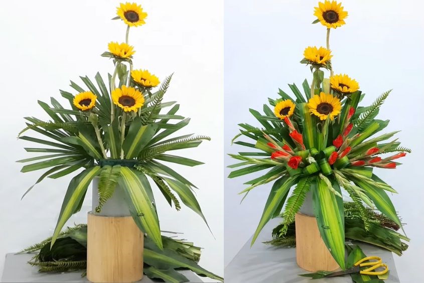 Các mẫu cắm hoa bàn thờ đẹp